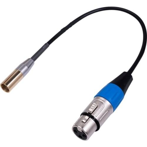 REXLIS 1FT Mini XLR Male to XLR Female Adapter Cable, 3-Pin Mini XLR to XLR Video Cable, for BMPCC 4K BMPCC 6K Sony Canon Camera
