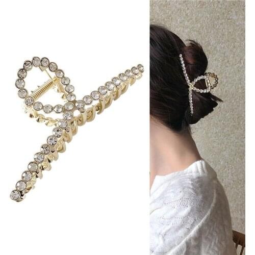 Classic Elegant Rhinestone Inlaid Hair Claws for Women Girls Kids Barrette Hairpin Hair Clips Accessories 2021 New Arrival Trend