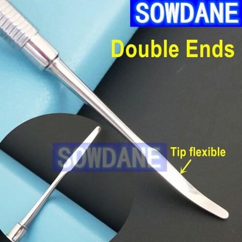 Composite Dental Resin Composite Trimmer Instrument spatula Amalgam Plastic Double Ends Dental mixing Spatula Tool