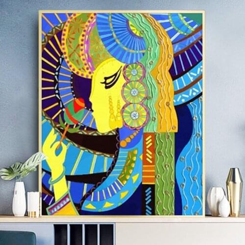 Painting By Numbers Gift DIY Picture Abstract Paint By Number Portrait Home Decor Drawing On Canvas HandPainted Art Gift