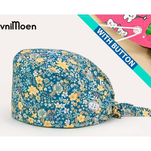 Nurse medical work hat Unisex sweat-absorbent Pet shop cap Health services work hat Women and Men grooming caring work nurse hat