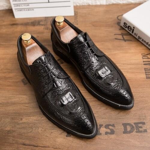 Youth trend hair stylist leather shoes pointed leather shoes mens leather leisure shoes brand shoes classic tassel mens shoes