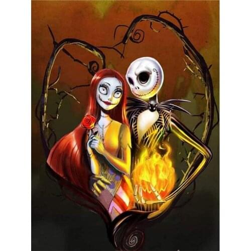 Tim Burton DIY Embroidery 11CT Cross Stitch Kits Craft Needlework Set Cotton Thread Printed Canvas Home Decoration Sell