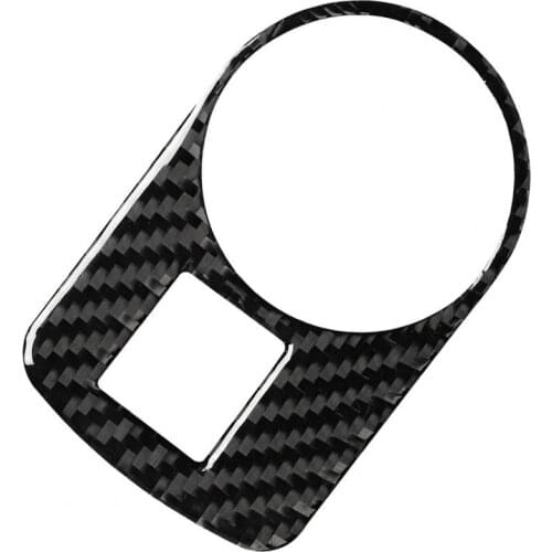 Carbon Fiber Headlight Switch Trim Anti-scratch Headlight Button Frame Cover for Audi TT 8N 8J MK123 TTRS 08-14 Right Drive