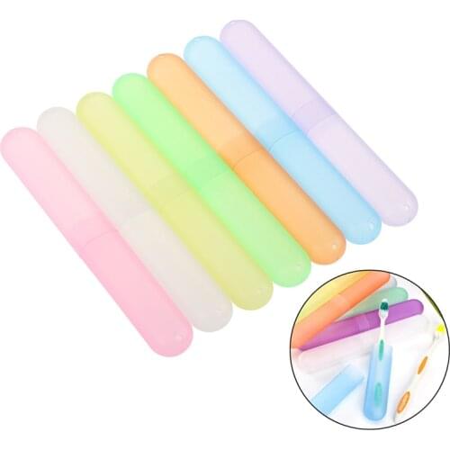 New 1 Pcs Storage Box Organizer Plastic Toothbrush Case Portable Travel Walking Camping Box Toothbrush Box
