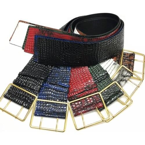 2020 New Hot Four Seasons Women Wide Belt PU Leather Fashion serpentine Snake Decorative Casual Versatile Irregular Belt