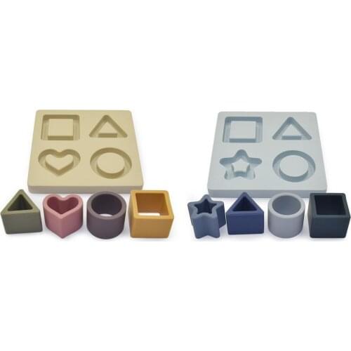 New Infant Silicone Stacking Sorting Toys Color Shape Recognition Toys Preschool Early Education Parent-child Interaction Toy