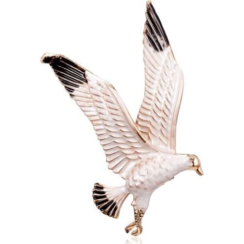 New Fashion Eagle Brooch Alloy Animal Enamel Pins and Brooches for Women and Men Suit Shirt Collar Luxulry Jewelry Accessories