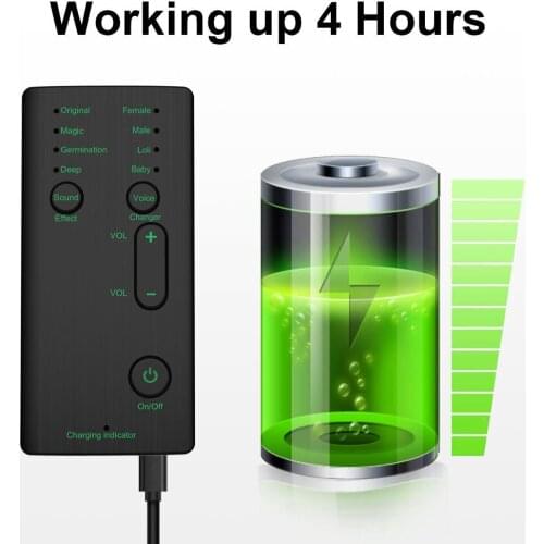 Portable Voice Changer Adapter 7 Sound Changeing Modes Headphones Portable Microphone for Mobile Phone Tablet Mic Game