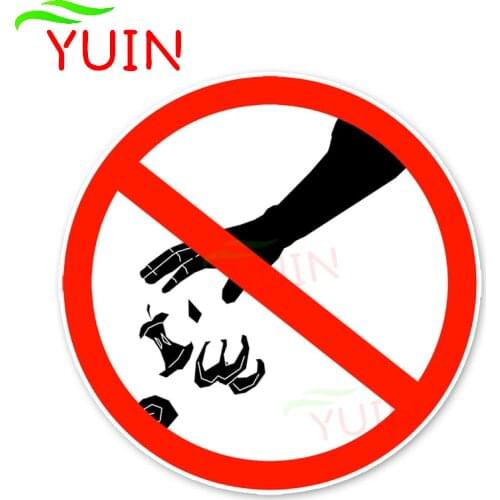 Warning Sign Decal Do Not Litter Garbage Car Sticker Motorcycle Auto Parts PVC Decorative Waterproof Sunscreen Decals 14*14cm