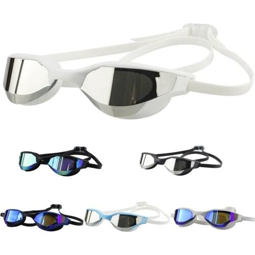 Professional Swimming Goggles Anti-Fog Adjustable UV Plating Waterproof Silicone Glasses Adult Eyewear