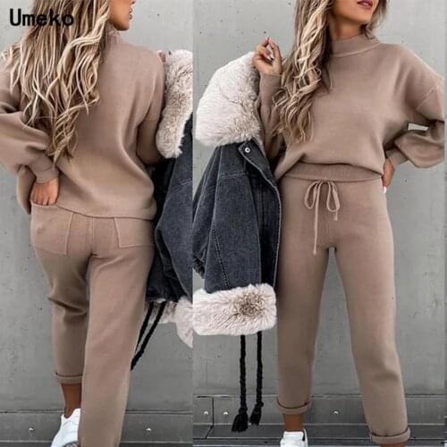Tracksuits Womens Blouse Pants Set Oversized Long Sleeve Sportswear Two Piece Set Autumn Winter Suits on Fleece Plus Size Y2K