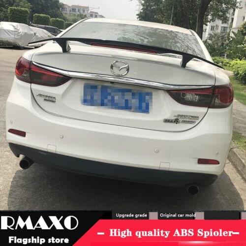 For Mazda 6 Atenza Spoiler 2016-2019 Mazda 6 TF Atenza Spoiler ABS Material Car Rear Wing Primer Color Rear Spoiler