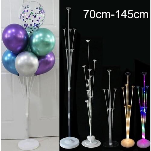 70-145cm LED Light Latex Balloon Stand Column Metal Balloons Holder Wedding Birthday Party Decor Ballon Stick Globos Accessories