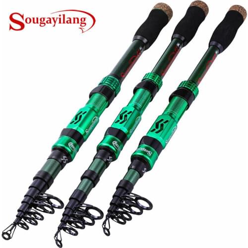 Sougayilang Top Quality Telescopic Spinning Fishing Rod 1.8-2.4M Portable Fishing Pole Tackle Sea Rod Fishing Tackle Pesca