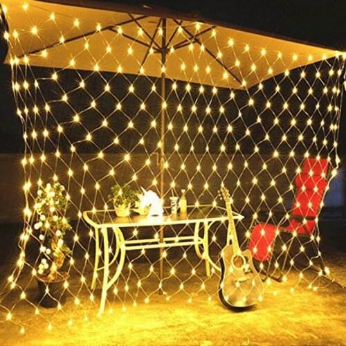 Colorful LED Fairy Mesh Net Lights Curtain Light sky Twinkle Star LED string Lights for Party Christmas Xmas Wedding Home Garden