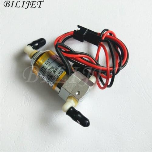 Inkjet printer JHF Vista Leopard Inwear ink solenoid valve 3 ways electronic air valve with bend connector 8W 24V DC 1pc