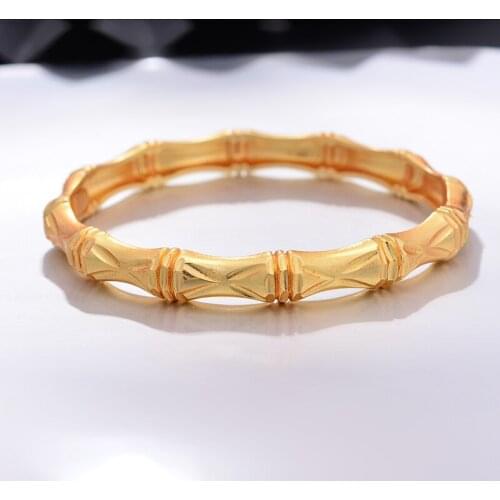 1Pcs/lot Gold Color Ethiopian Cuff Gold Bangles For Women Dubai Ramadan Bangle Bracelet Bride Wedding Jewelry Pulseras muje