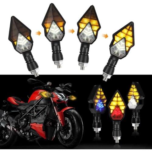 1PC Universal Motorcycle Turn Signal LED Lights Flowing Flashing Indicator Bulb Moto Tail Stop Running Lamps 12V