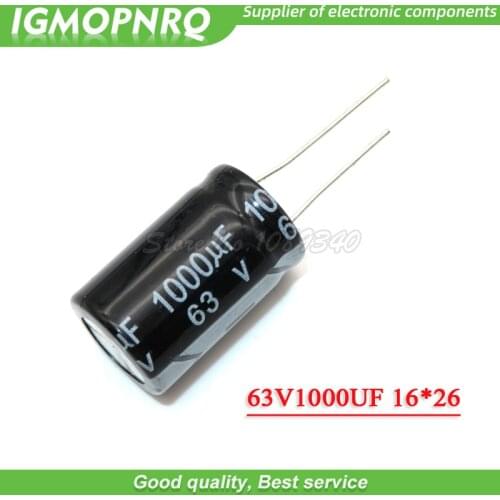 10PCS 63v1000uf 16*26 63v 1000uf 16x26 Electrolytic capa Electrolytic capacitor 63v1000uf