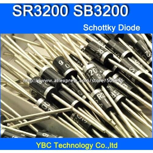 100pcs/lot SR3200 SB3200 3A/200V Schottky Diode