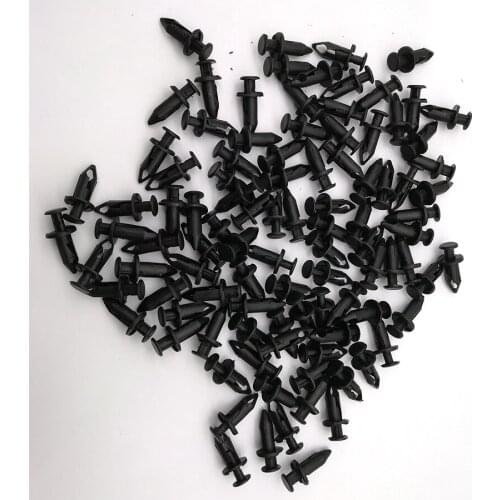 100 Pcs Plastic Mixed Size ATVs UTVs 8mm Fairing Body Trim Panel Fastener Clips