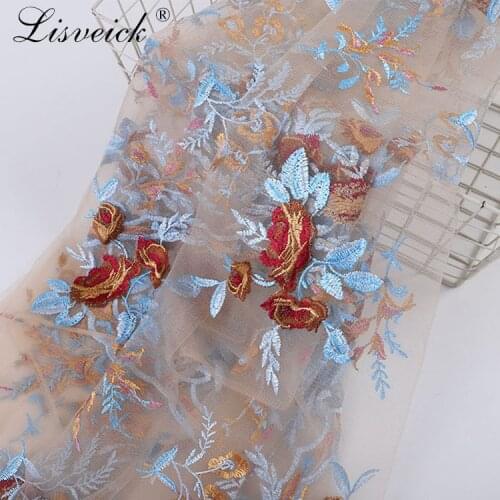 1meter135cm Embroidery French Tulle Lace Fabric Mesh Net Lace Fabric Quality For Wedding Dress Nigerian Net Fabric diy Material