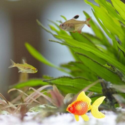 20pcs Set Plastic Artificial Moving Floating Goldfish Ornament Decorations for Aquarium Fish Tank Multiple Colors