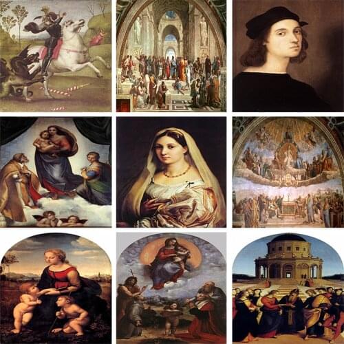 Famous Painter Raphael 5d Diy Diamond Painting Full Square/round Diamond Embroidery for Sale Mosaic Rhinestone Pictures