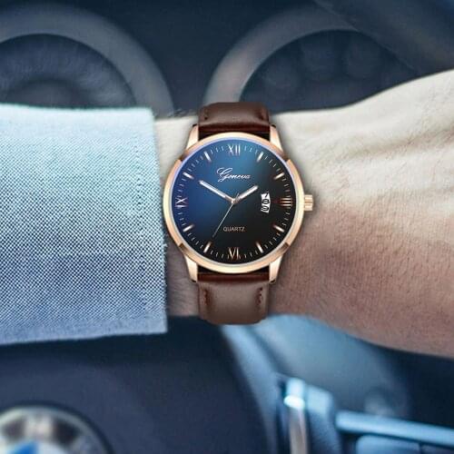 Bandbang Men's Watch With Leather Strap