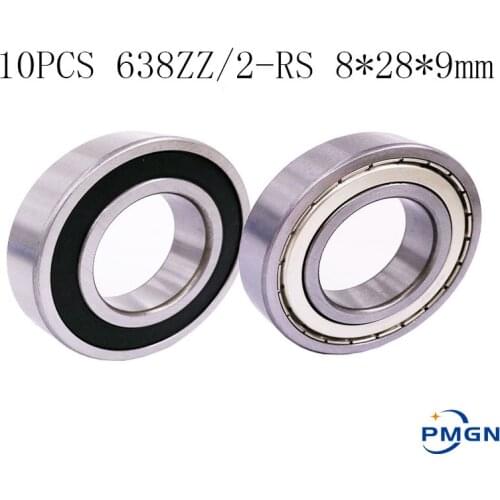 PMGN 10pcs/lot 638 2RS 638ZZ 638Z 638-2Z 8*28*9 mm High quality deep groove ball bearing