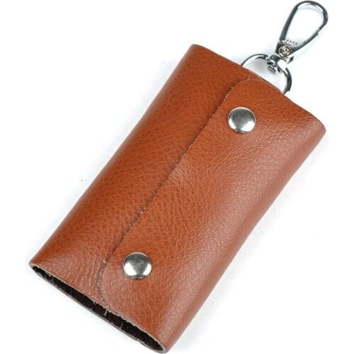 100% Genuine Leather Key case Multifunction Keys Organizer Unisex Card Keychain Cover Ladies Smart keychain Protector keys