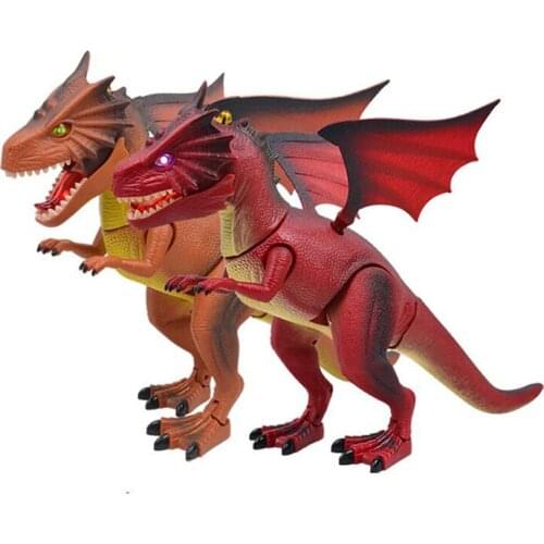 Infrared RC Electronic Simulation pets Dinosaur Modle Toys Jurassic Fire dragon Light Up Eyes And Sounds Flame Dragon Kids Toys