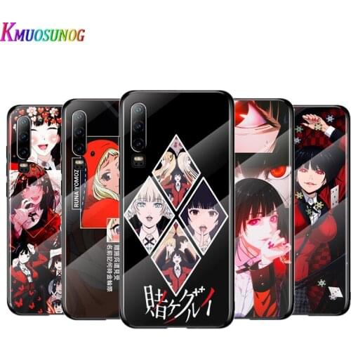 Kakegurui Anime For Huawei P40 P30 P20 P10 Pro Plus Lite 5G 2019 Tempered Glass Cover Shell Luxury Phone Case