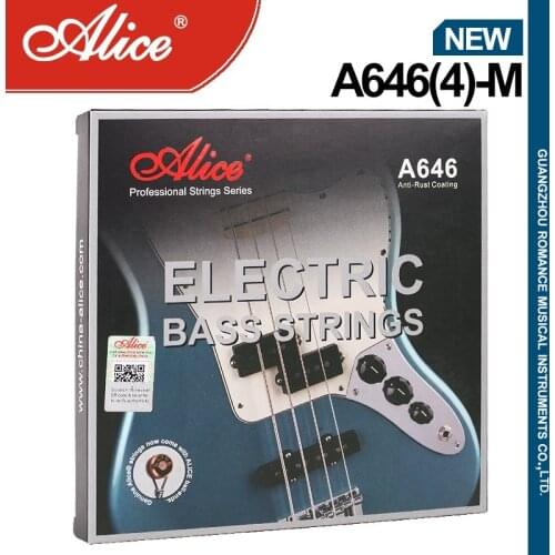 Alice A646 Electric Bass Guitar String Set, Iron Alloy Winding, Anti-Rust Coating