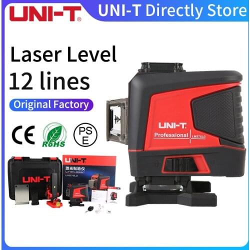 UNI-T Laser Level 360 12 16 Lines 3D Green Line Self Leveling Remote Control Horizontal Vertical Cross Green Beam Laser Leveler