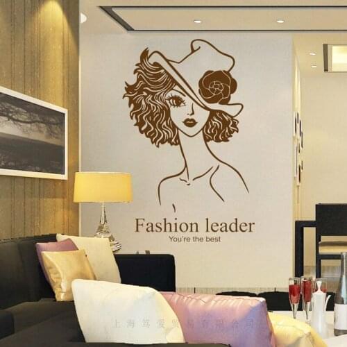 Fashion girl Wall Stickers Vinyl DIY Art Wall Decals for Living Room Sofa background wall Girls Room wall decoration stickers