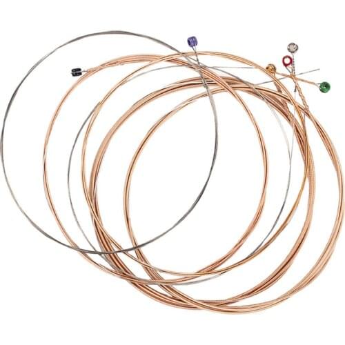 Set of 6 Copper Guitar Strings for Acoustic Guitar Musical Instrument Parts