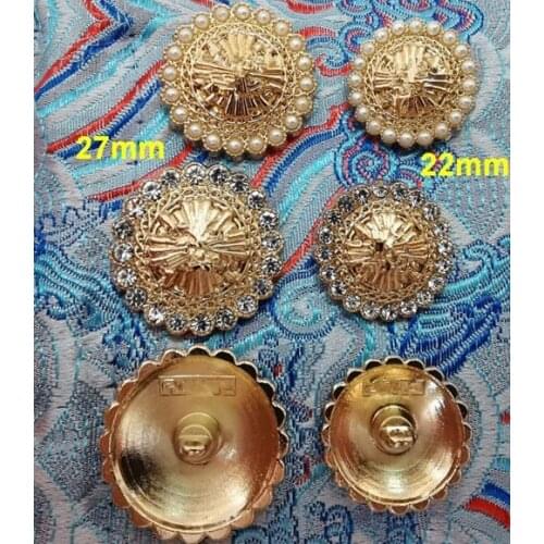 Wholesale 10 pcs High-grade Metal Alloy gold Clothing Overcoat Jacket Buttons Coat Sweater Button Size 22/27mm Free shipping