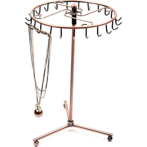 Pendant Bracelet Necklace Jewelry Storage Organizer Jewelry Holder Display Rotate Metal Shelf Hanger Ring Jewelry Display Stand