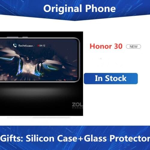 Original Honor 30 5G Mobile Phone Kirin 985 Android 10.0 6.53" 2400X1080 8GB RAM 256GB ROM 40.0MP 50X Zoom 40W Super Charger