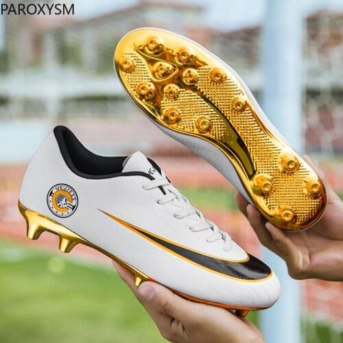 PAROXYSM Men Soccer Shoes Kids Cleats Training Football Boots High Ankle Sport Sneakers Size Dropshipping