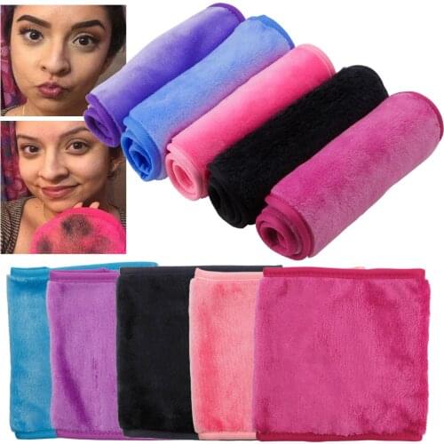 1Pcs Makeup Remover Towel Eraser Microfibre Face Cleaning Towel Reusable Washable Make Up Cloth Soft Face Towel Beauty Tools