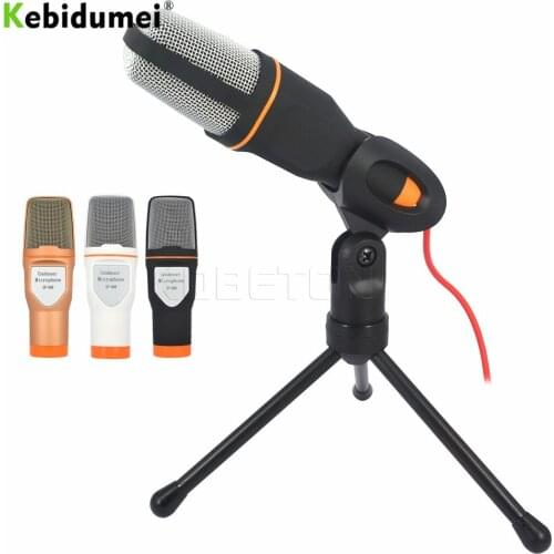 Kebidumei Wired Stereo Sound Studio Mics Microphones Condenser Microphone Karaoke Microfone with Stand Holder Clip for PC Laptop