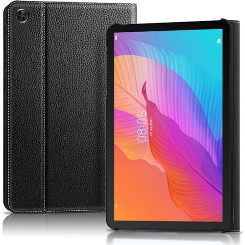 Luxury Genuine Lether Tablet Shell for Huawei MatePad T10S 2020 AGS3-W09 AGS3-L09 10.1 Inch Case Cowhide Flip Stand Cover Funda