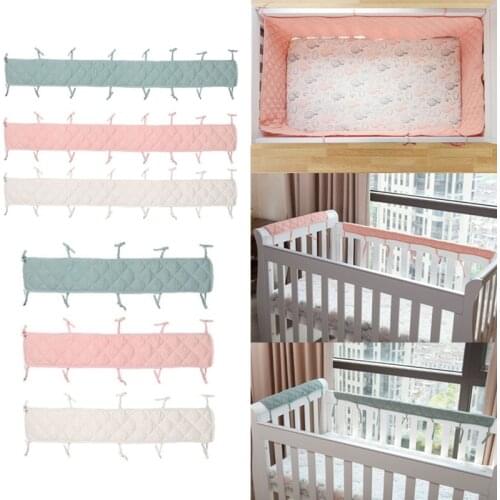 Detachable Baby Bed Bumper Cotton Thicken Crib Around Cushion Protector Bedding Bumper Guard Wrap Cot Guardrail Kids Room Decor