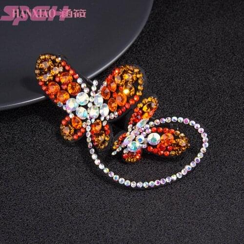 Cute double butterfly hairpin female Korean horse tail clip back head clip cross clip hair clip minimalistic hair ornaments
