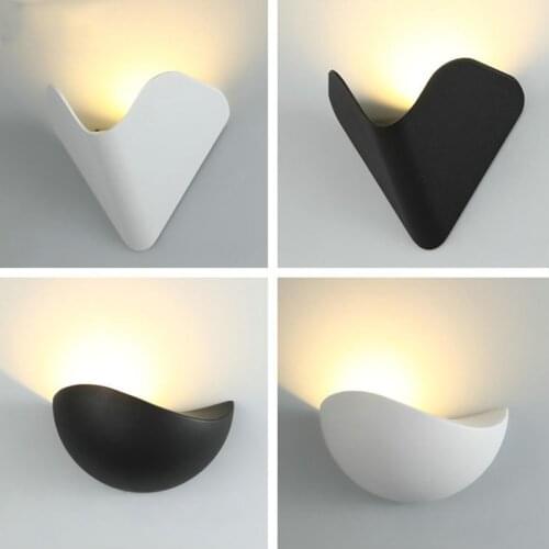 Modern Creative Shell Wall Lamp Simple Led Aluminum Luminaires for Indoor and Outdoor Corridor Bar Bedside Decorative Wall Light
