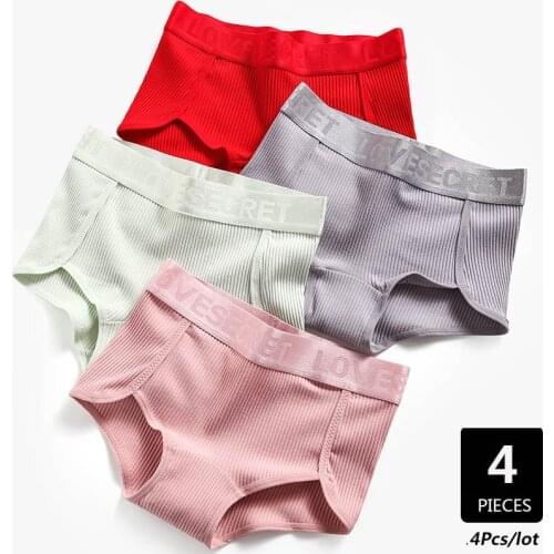 ZJX 4Pcs/lot Women Panties Cotton Soft Underwear Solid Fashion Panty Seamless Briefs Breathable Lovely Girls Lingerie