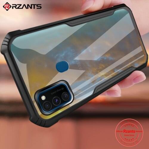 Rzants For Samsung Galaxy M30s M31 M21 Case Hard [Blade] Shockproof Slim Crystal Clear Cover funda Casing